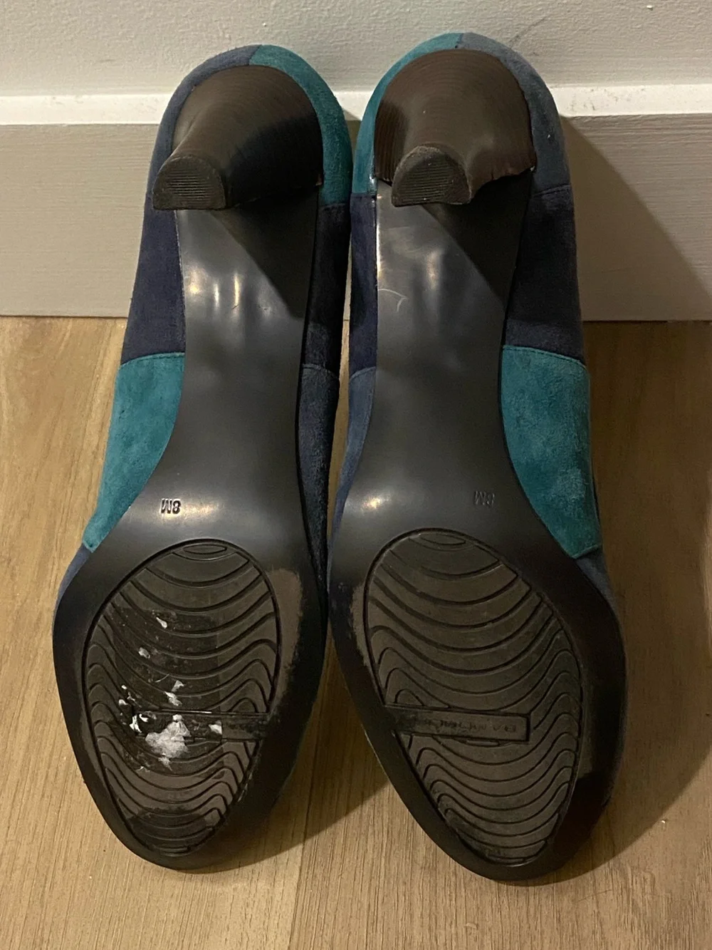 Bandolino Women’s Pump Shoes Suede Teal Navy Size 8